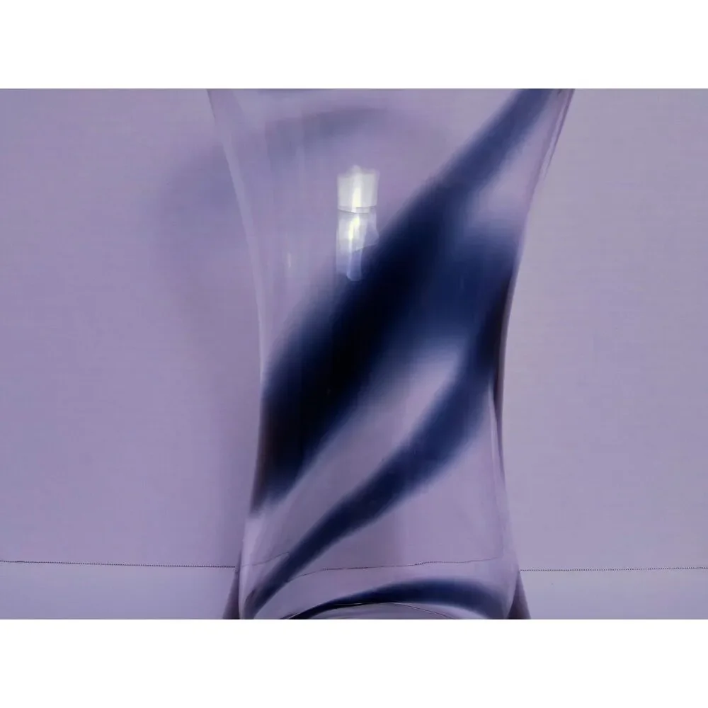 Anne Nilsson Blue Swirl Diabolo Art Glass Vase - 12